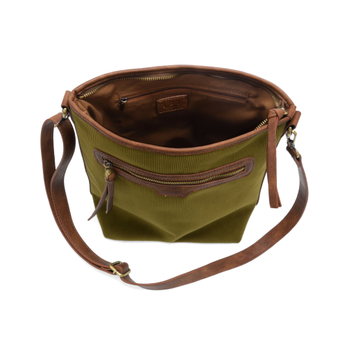 Corduroy Silas Crossbody in Olive