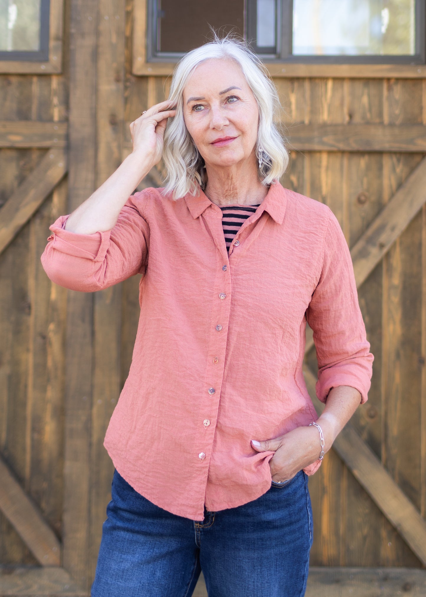 Parachute Fitted Shirt in Tandoori | Cut•Loose