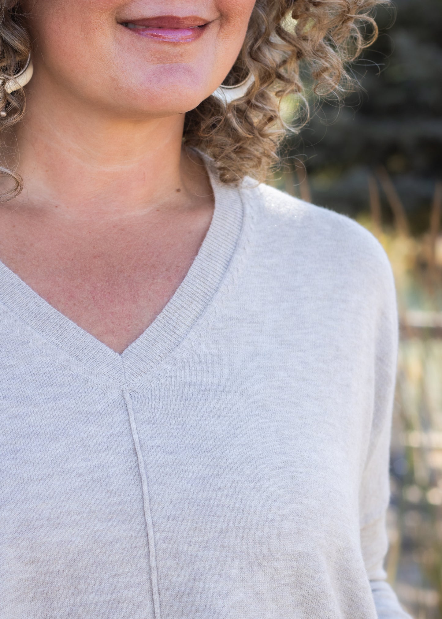 Wagner V-Neck Sweater in Mineral | Kerisma