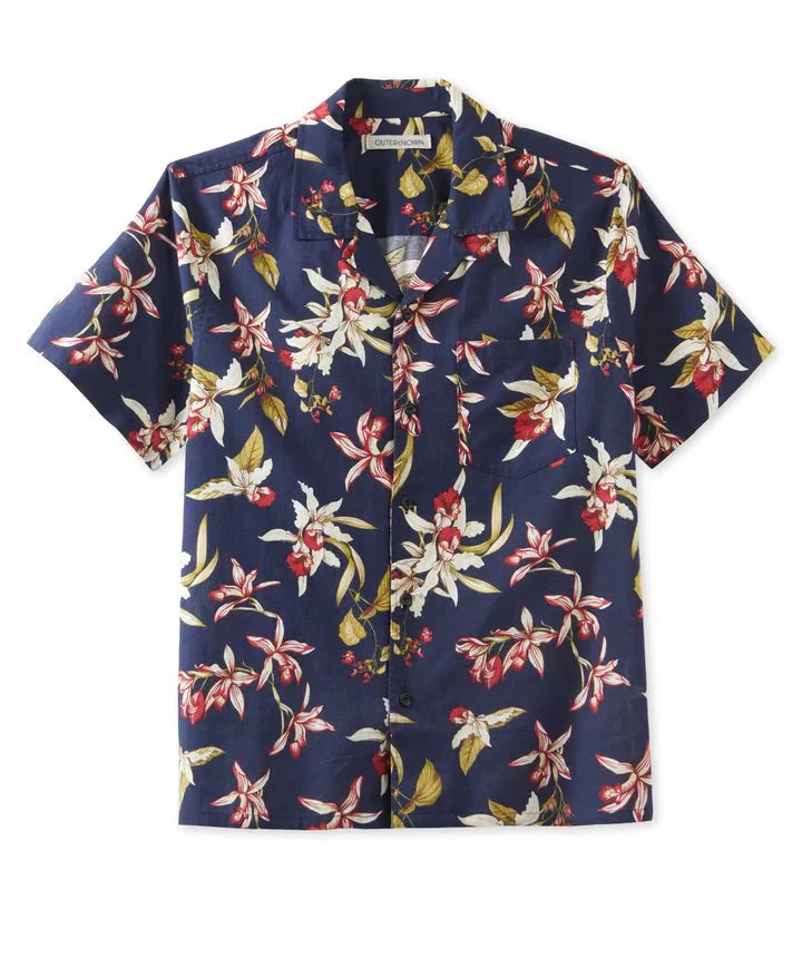 BBQ Shirt in Blue & Red Tropical Print | Outerknown