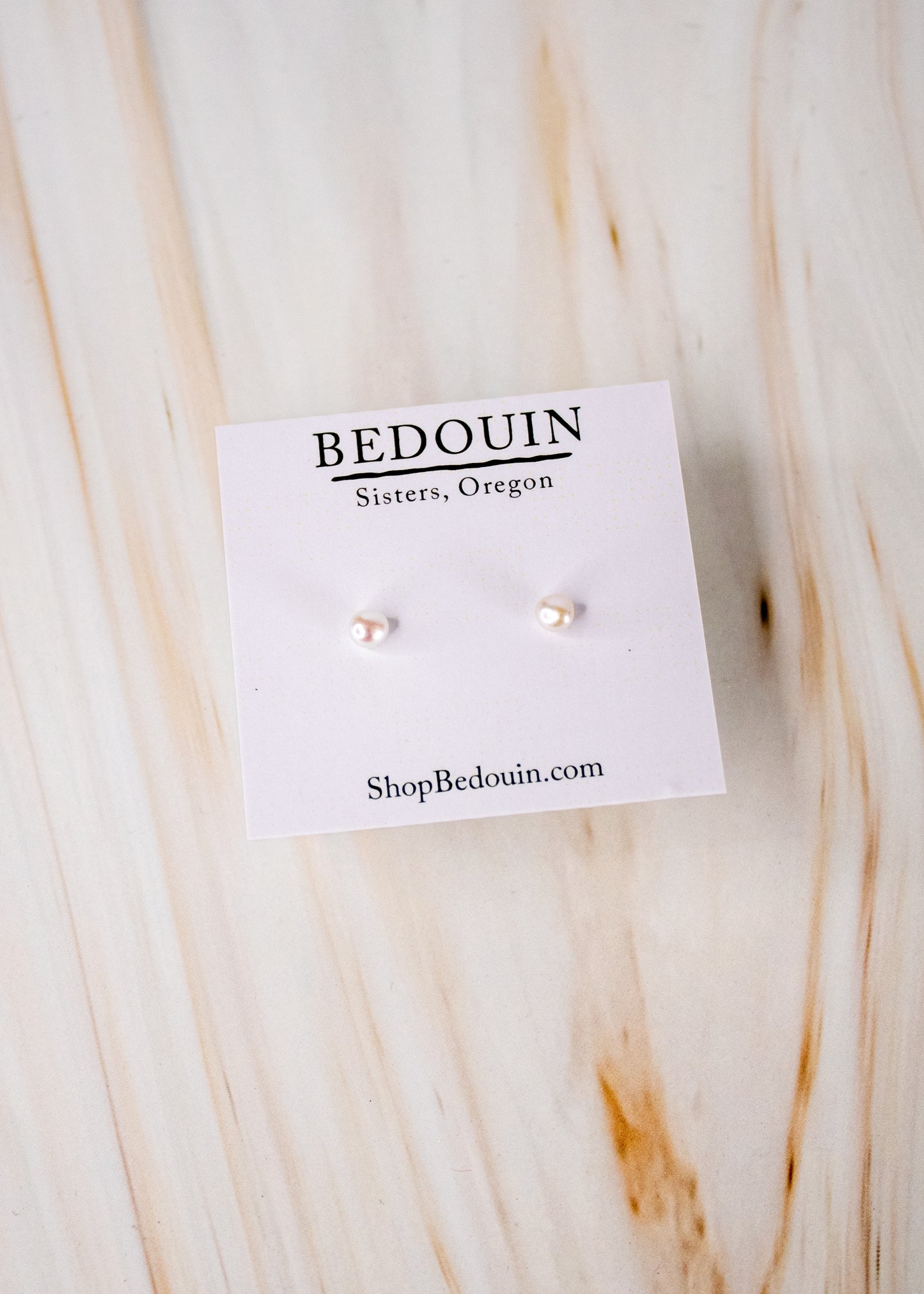 Tiny White Pearl Post Earrings
