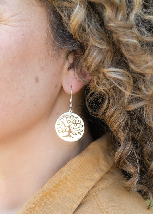 Round Cutout Tree Earrings | Lee McAllister