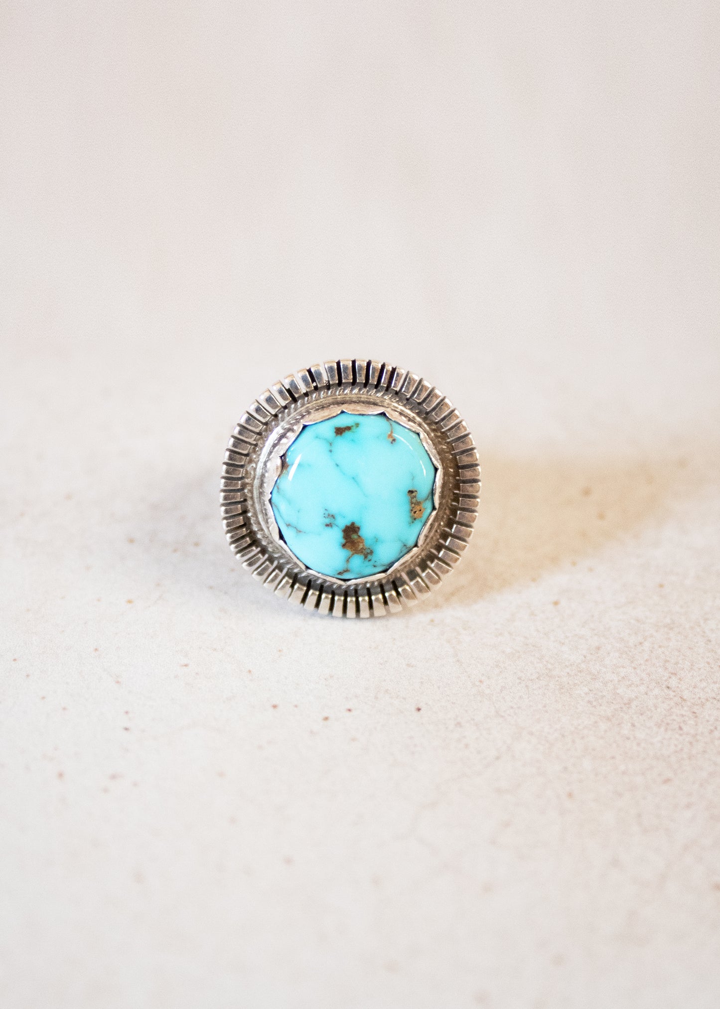 Southwest Round Turquoise Ring