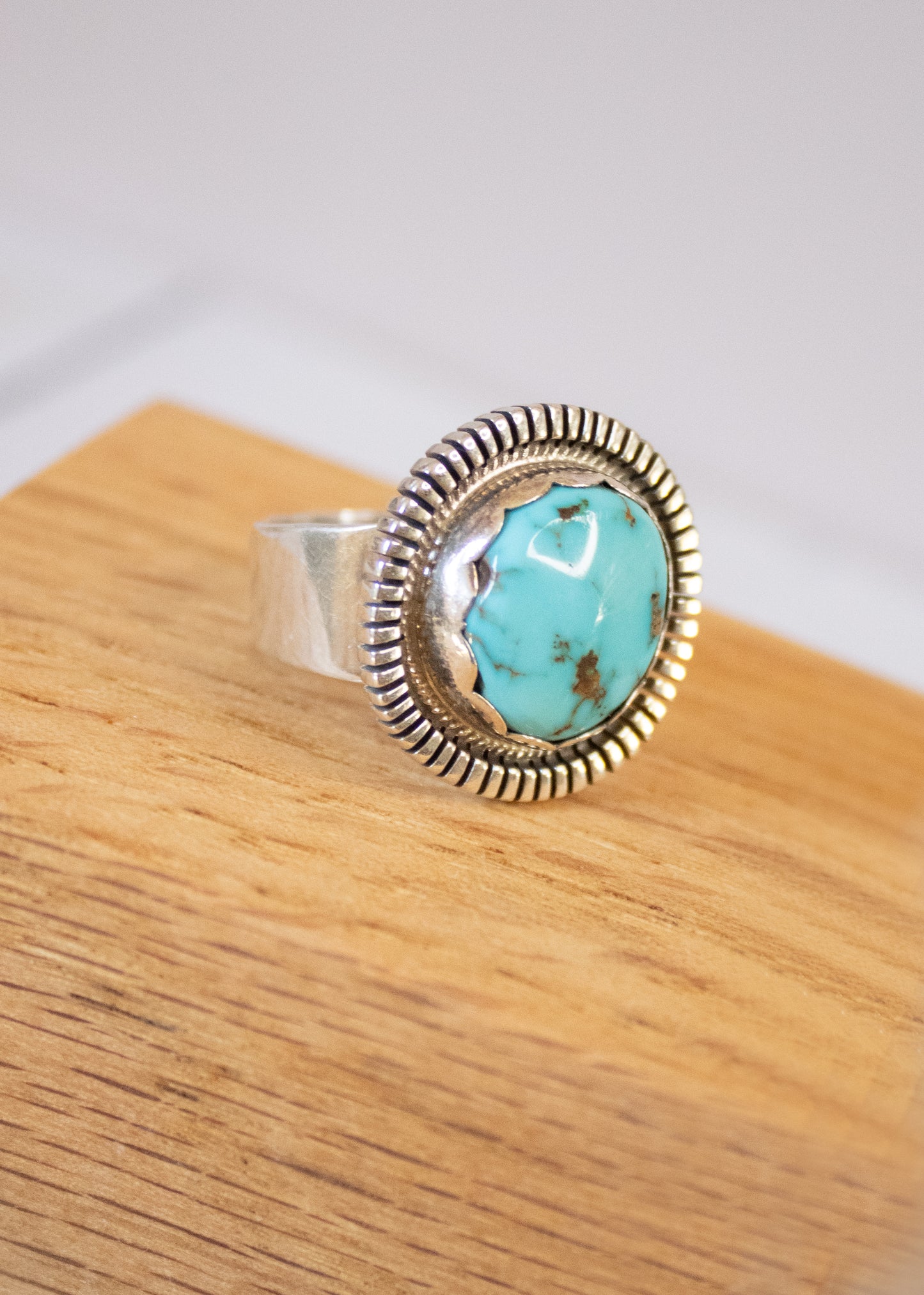 Southwest Round Turquoise Ring