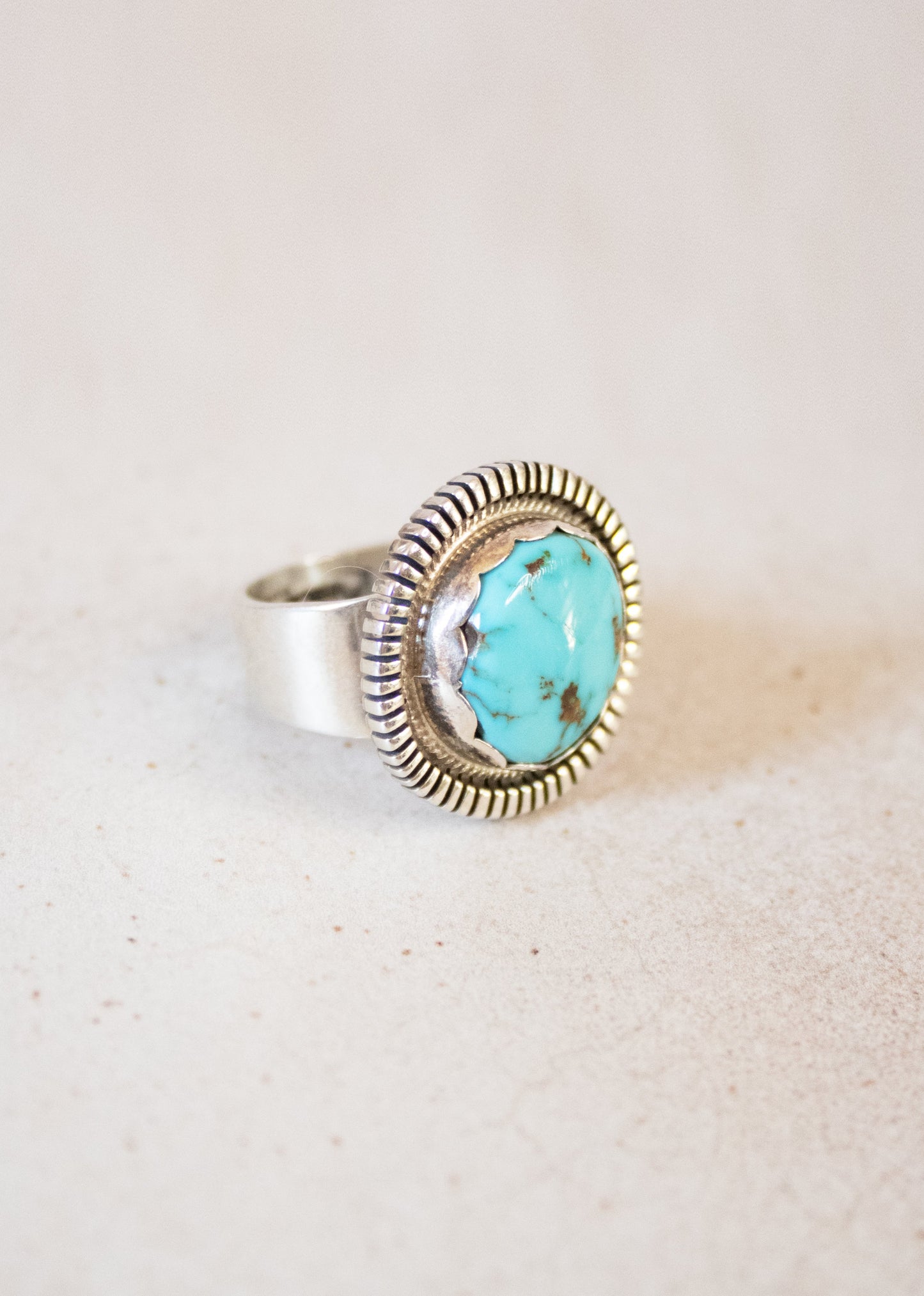 Southwest Round Turquoise Ring