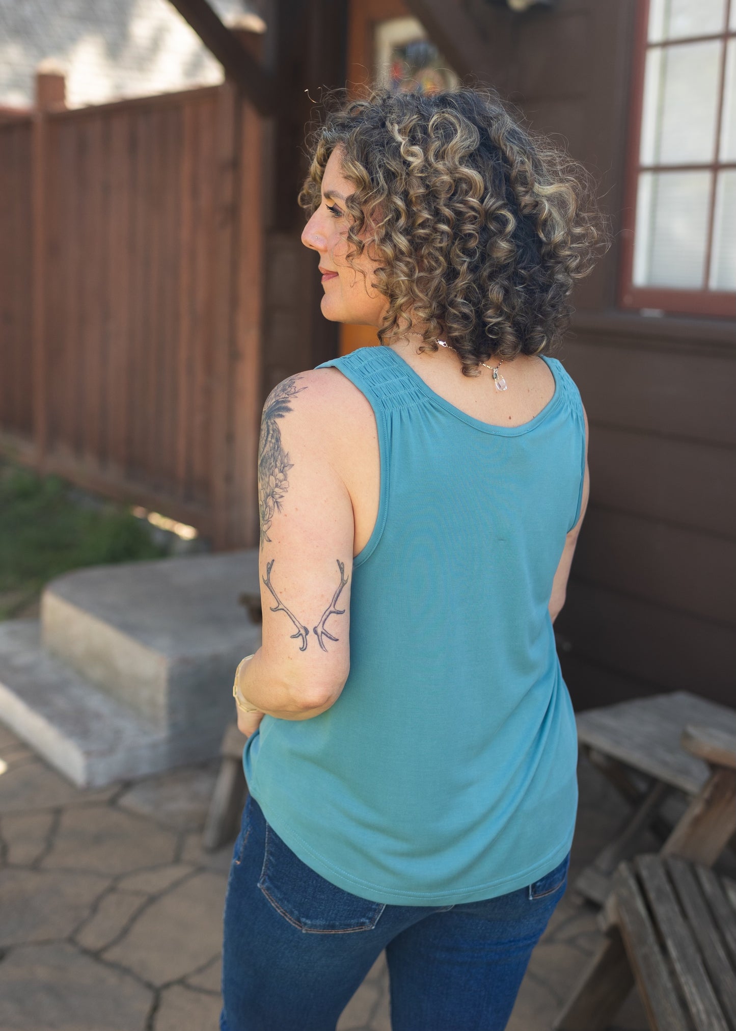 Knit Tank in Teal