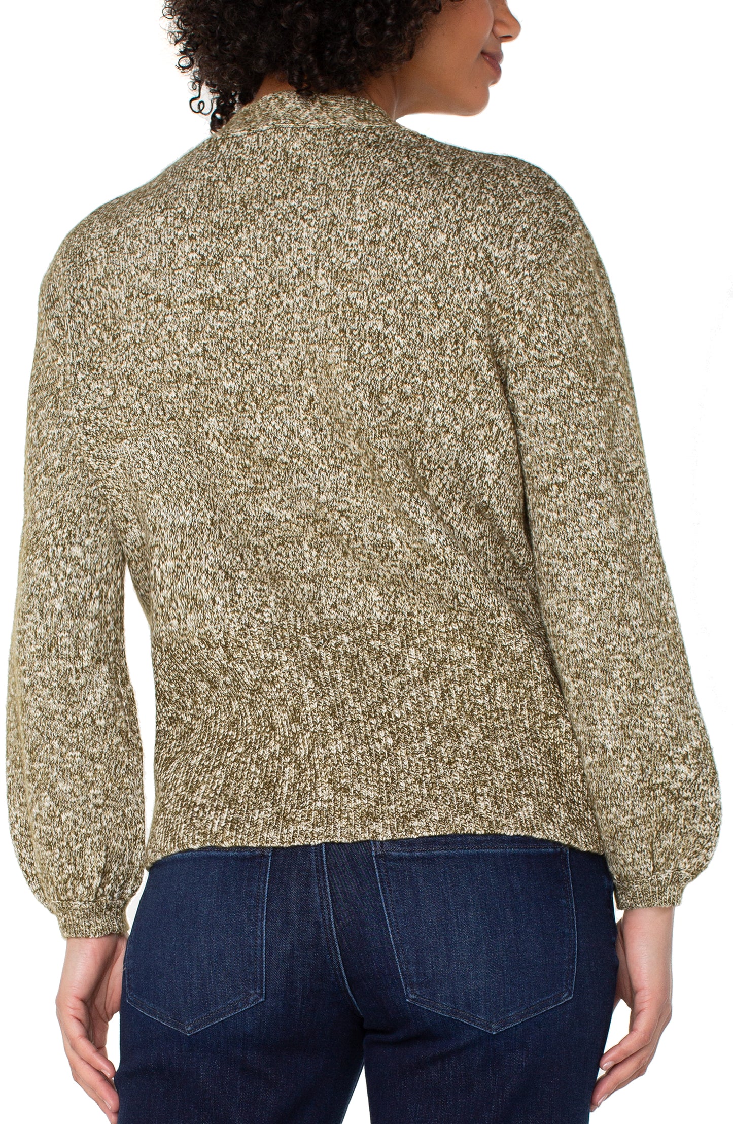 Cardigan Sweater in Olive | Liverpool