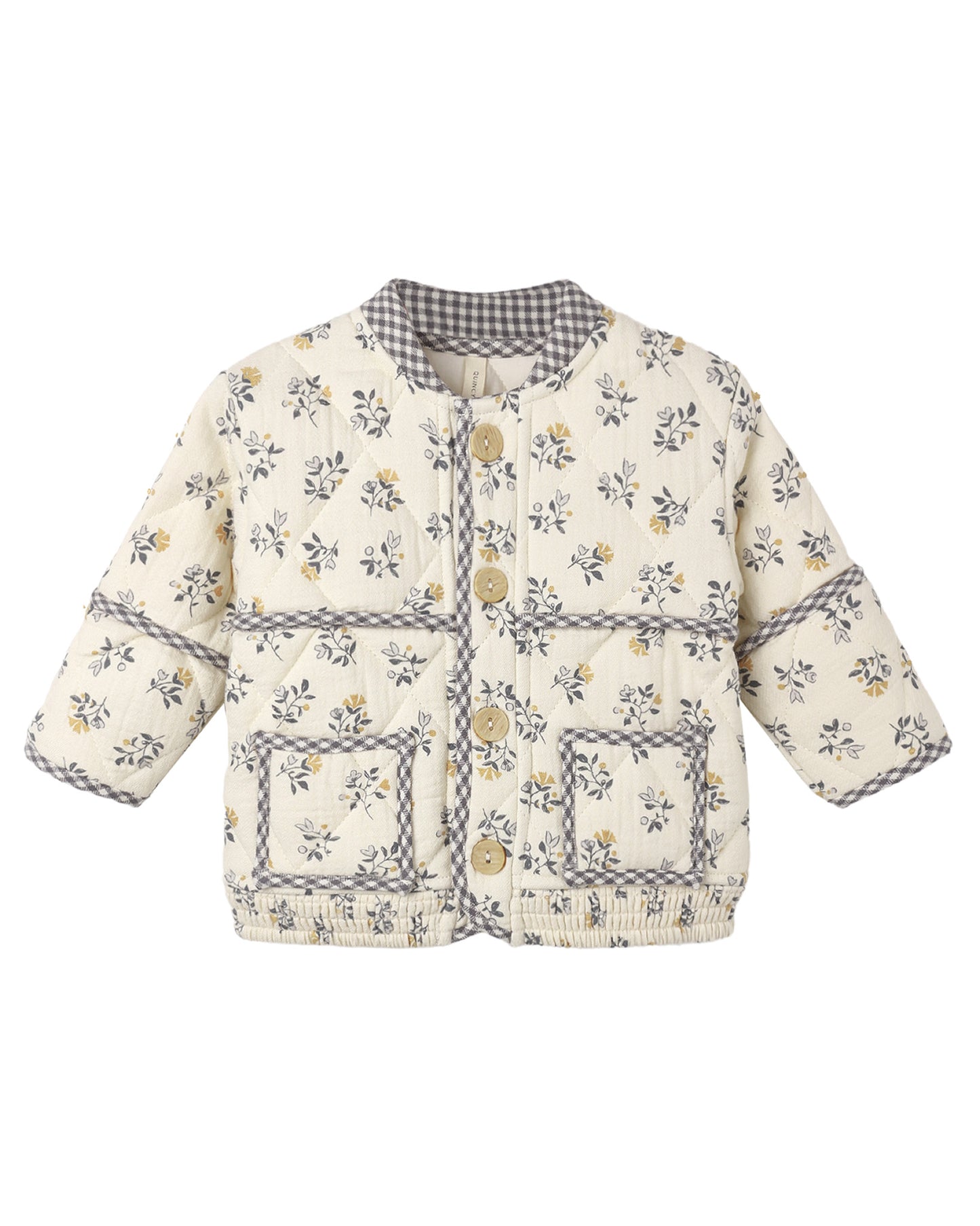 French Floral & Gingham Quilted Jacket