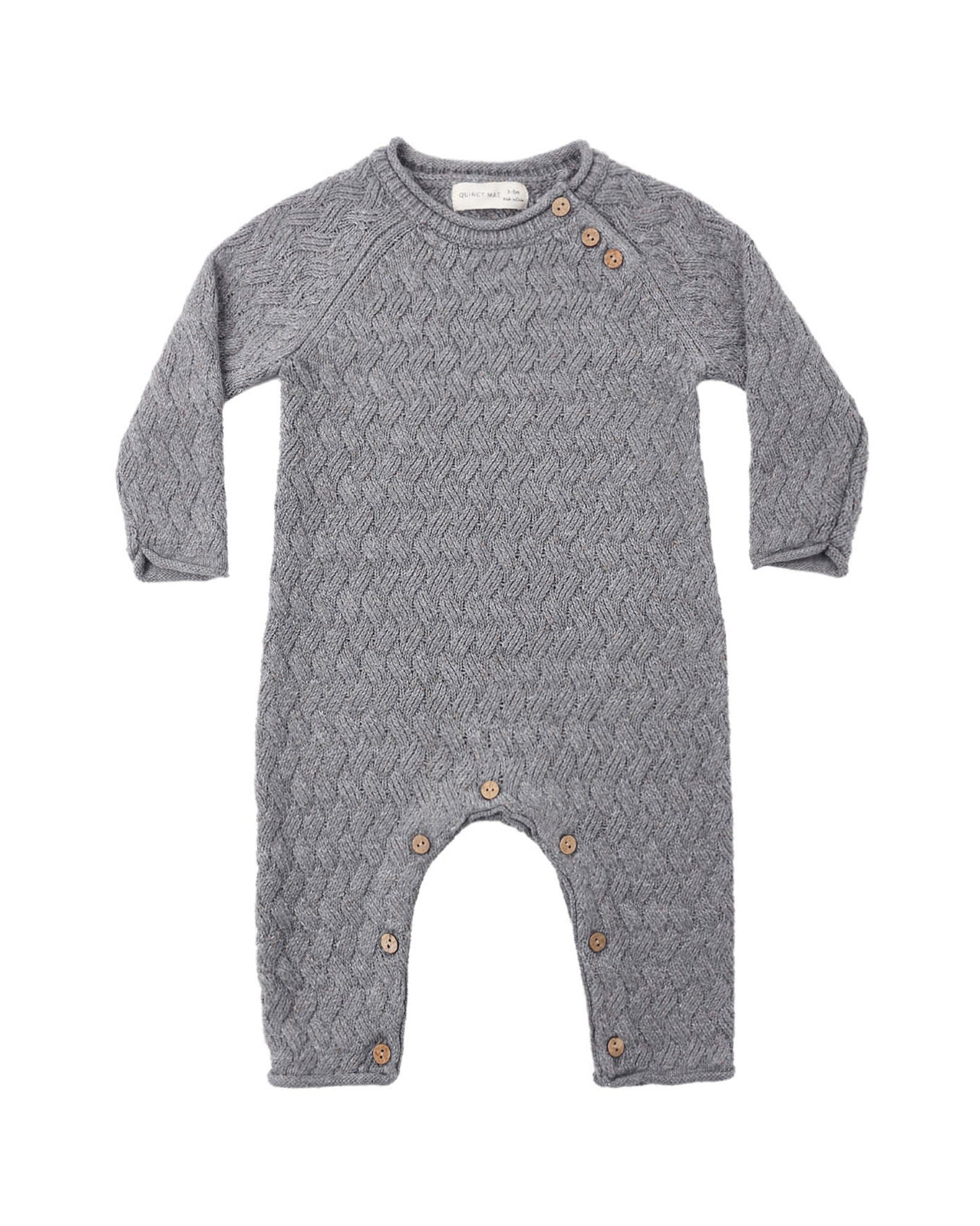 Heathered Slate Knit Jumpsuit