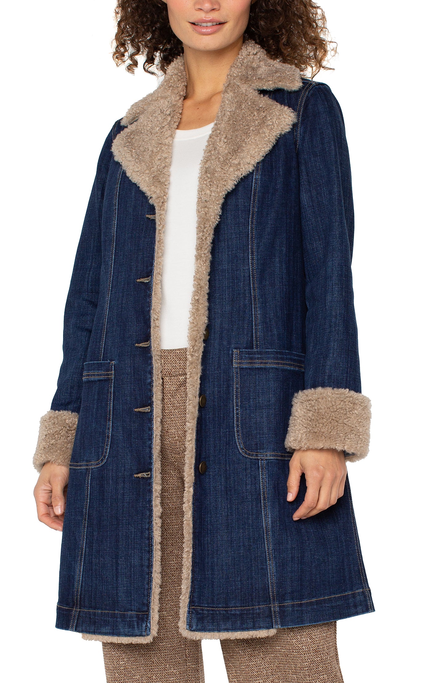 Sherpa Trimmed Denim Jacket | Liverpool