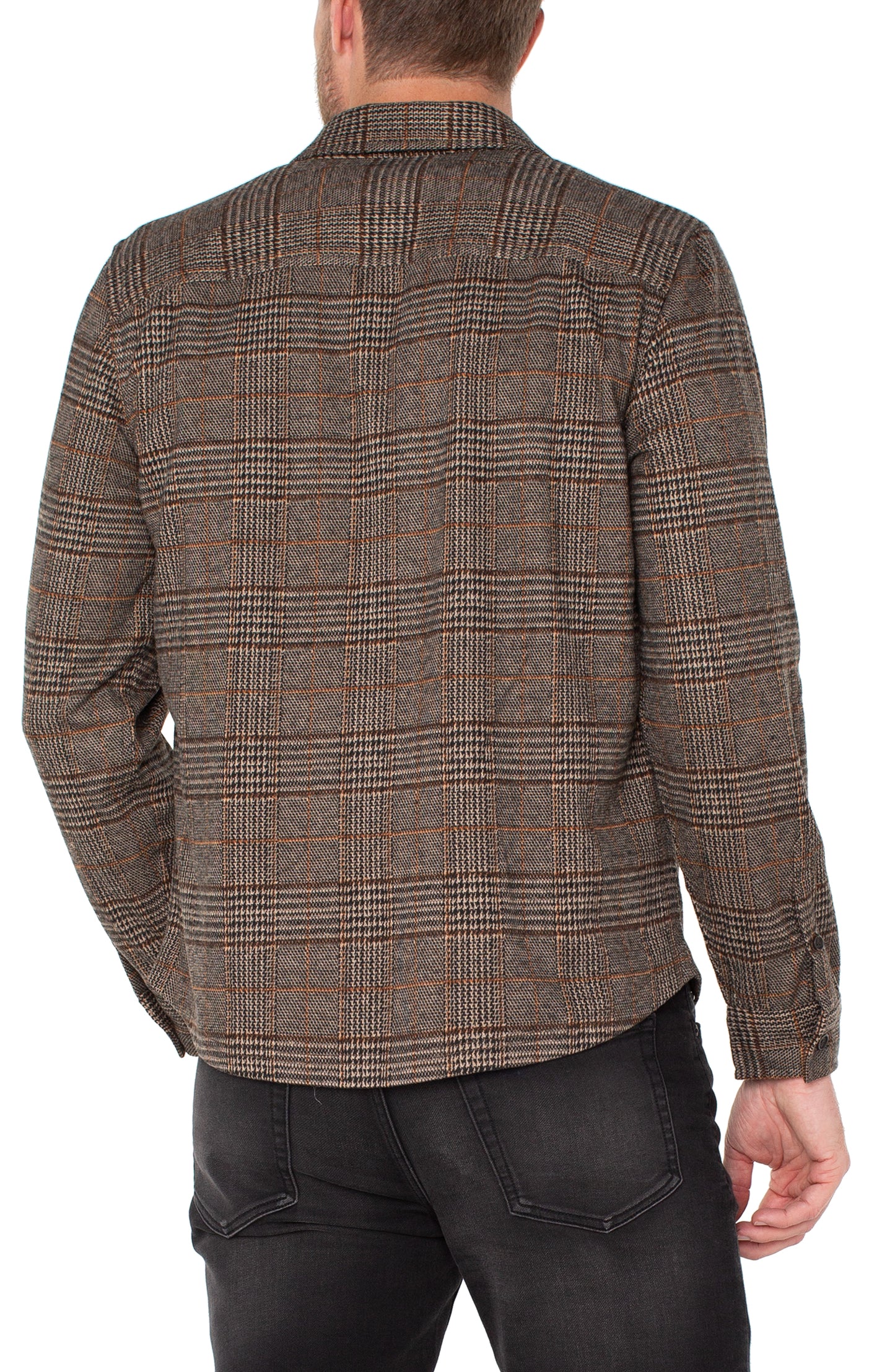 Knit Button Up in Black Multi | Liverpool