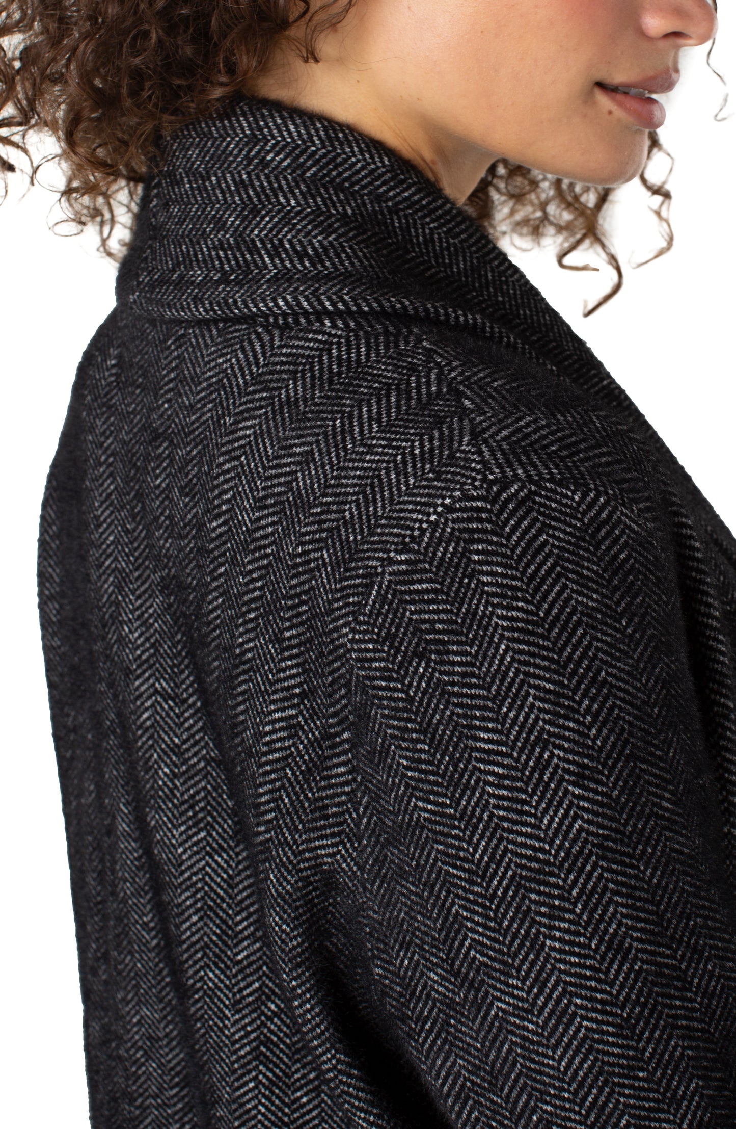 Shawl Sweater Coat in Charcoal | Liverpool