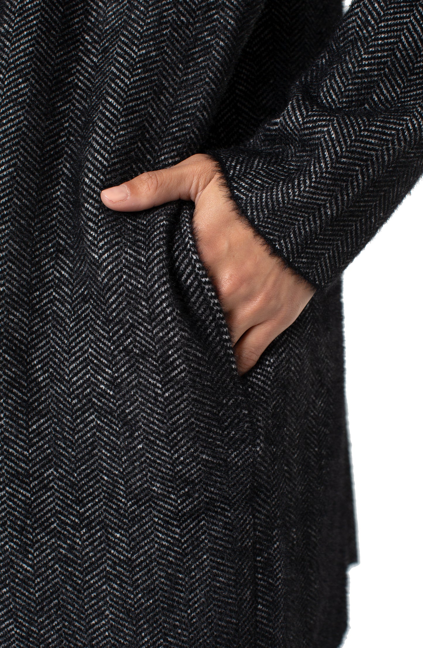 Shawl Sweater Coat in Charcoal | Liverpool