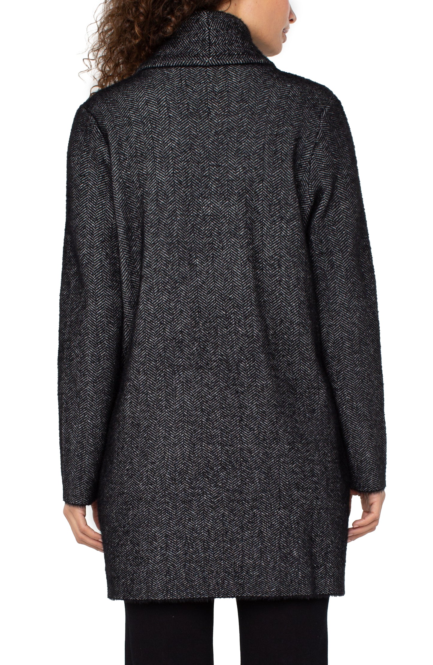 Shawl Sweater Coat in Charcoal | Liverpool