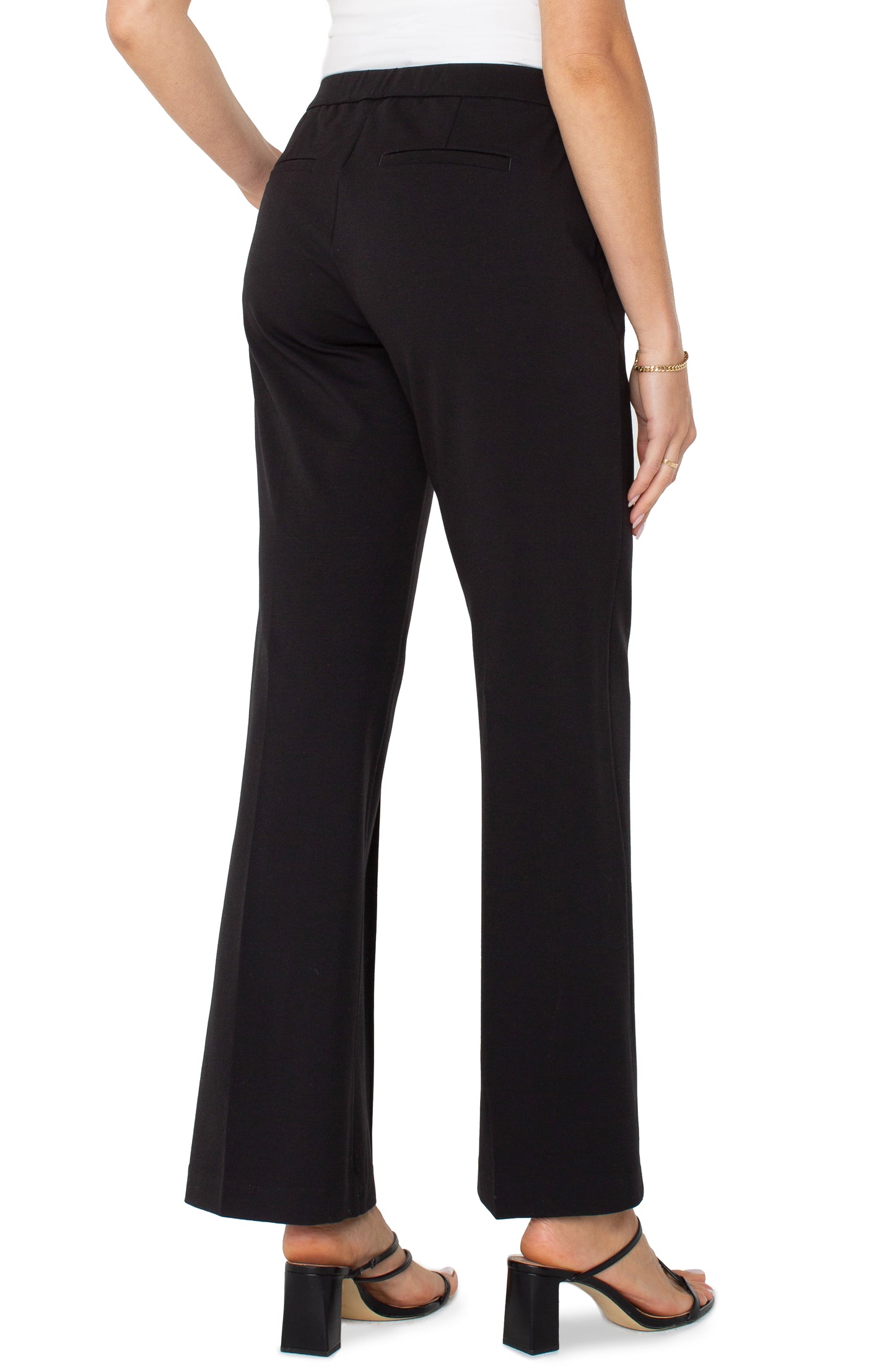 Kayla Wide Leg Trouser in Black | Liverpoo