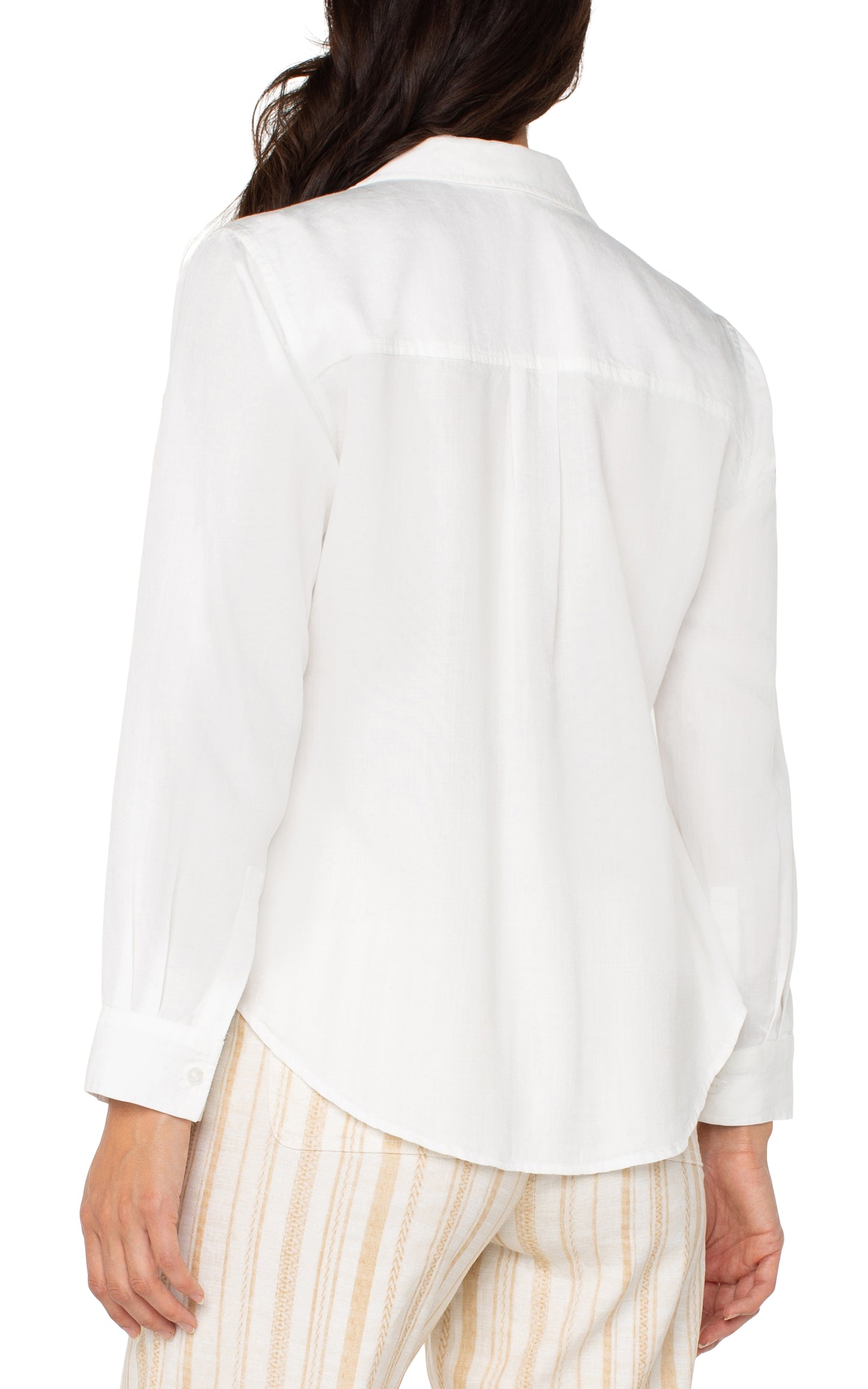 Rolled Sleeve Shirt in White | Liverpool