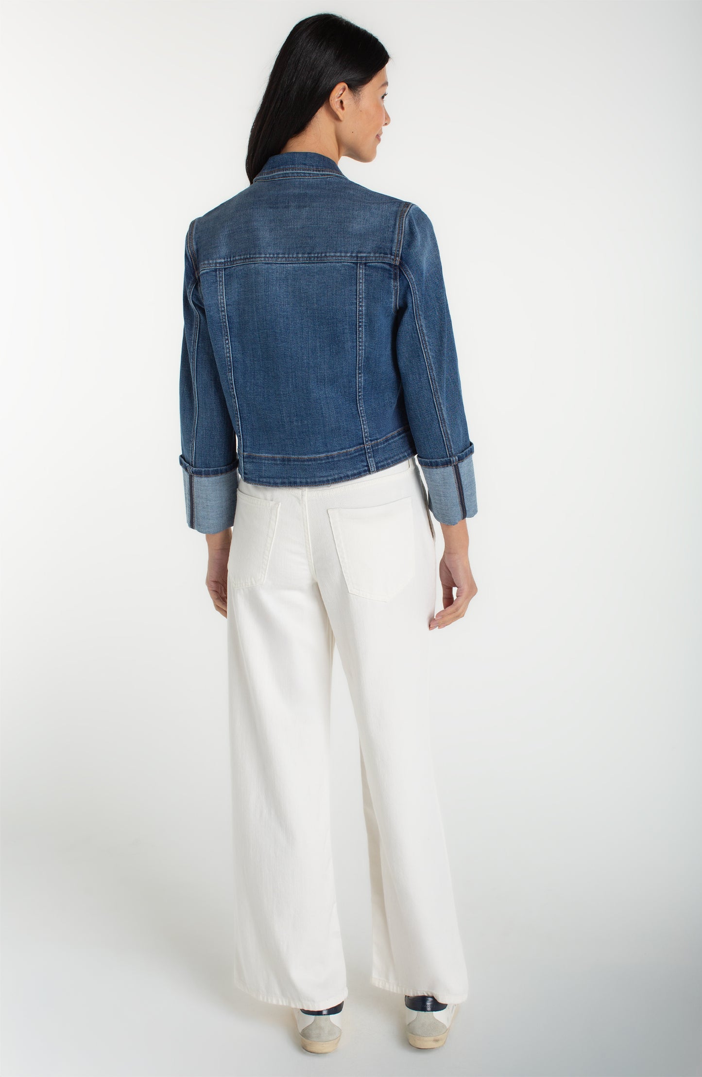 Cuffed Sleeve Denim Jacket | Liverpool