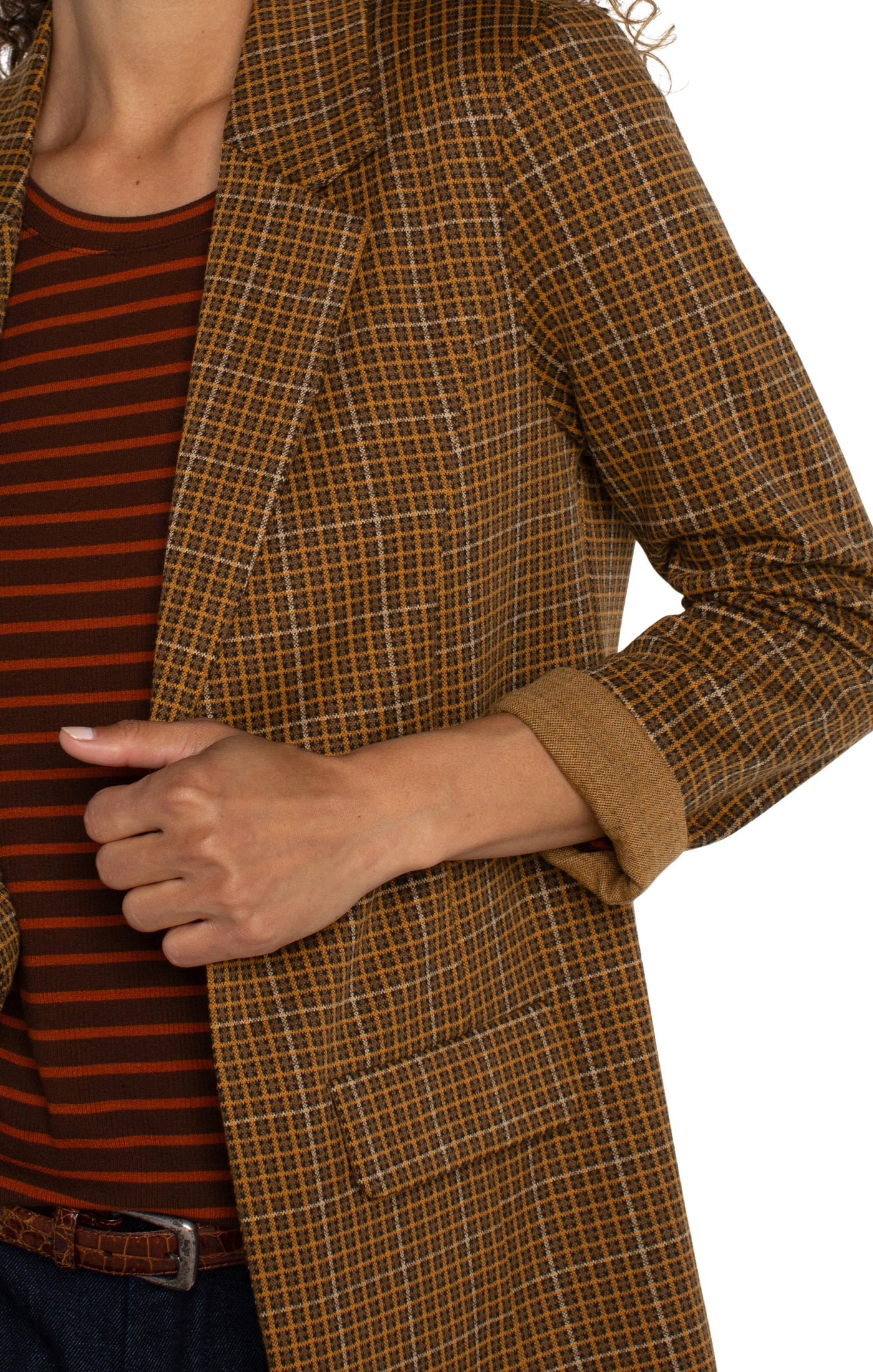 Boyfriend Blazer in Jasper Brown Plaid | Liverpool