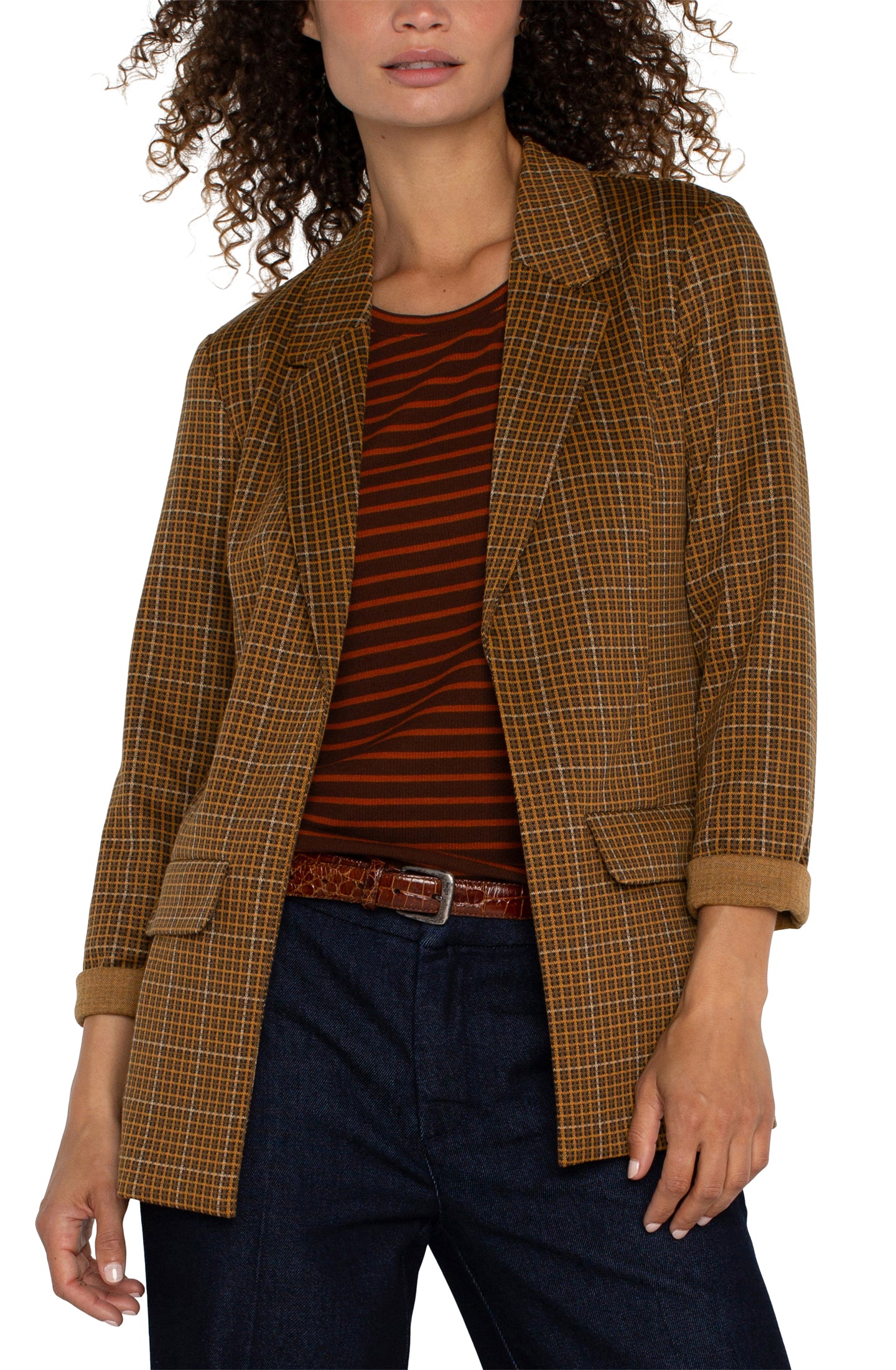 Boyfriend Blazer in Jasper Brown Plaid | Liverpool