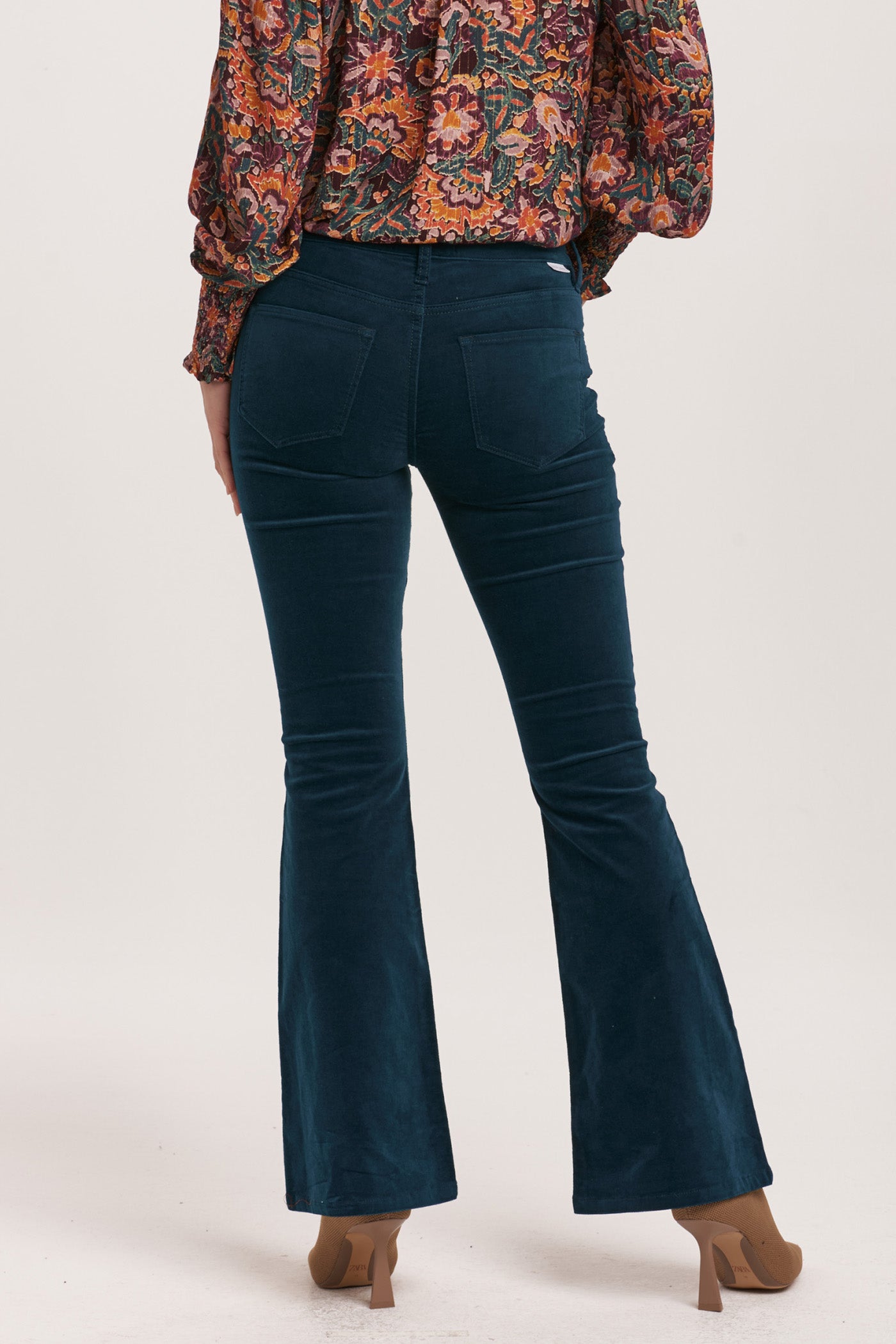 Rosa High Rise Bootcut in Velvet Teal | Dear John
