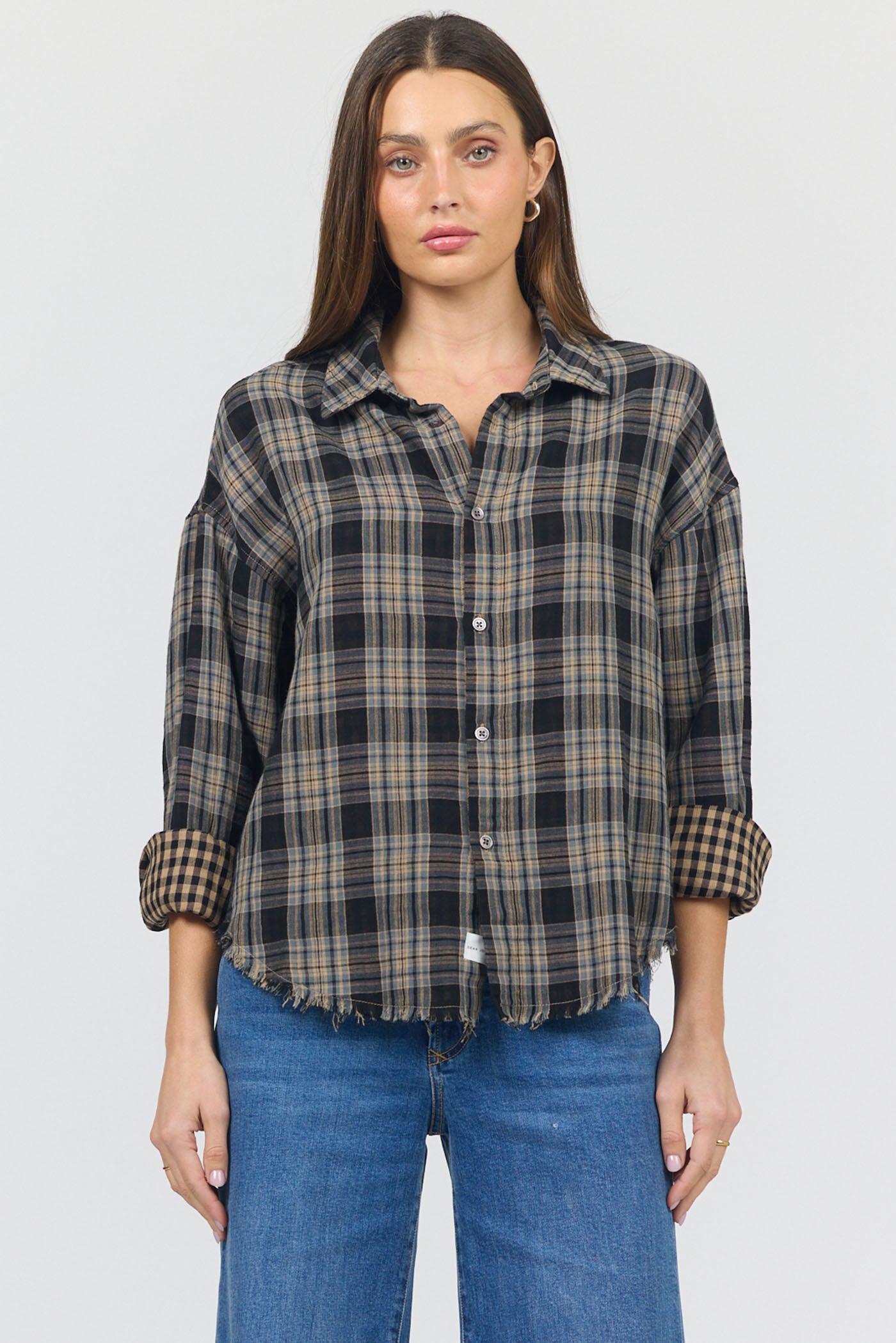 Adrianna Shirt in Midnight Plaid | Dear John