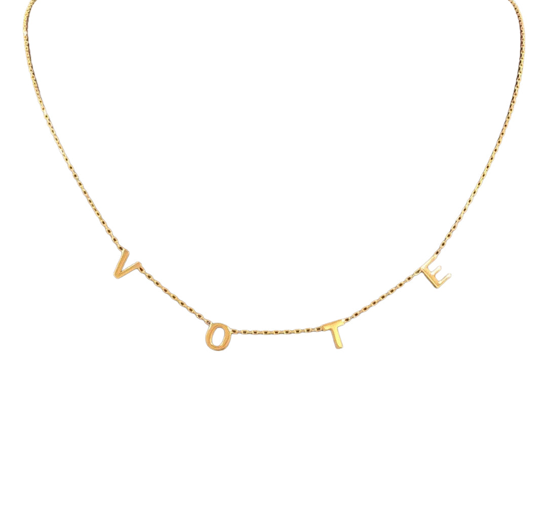 Gold Vote Necklace