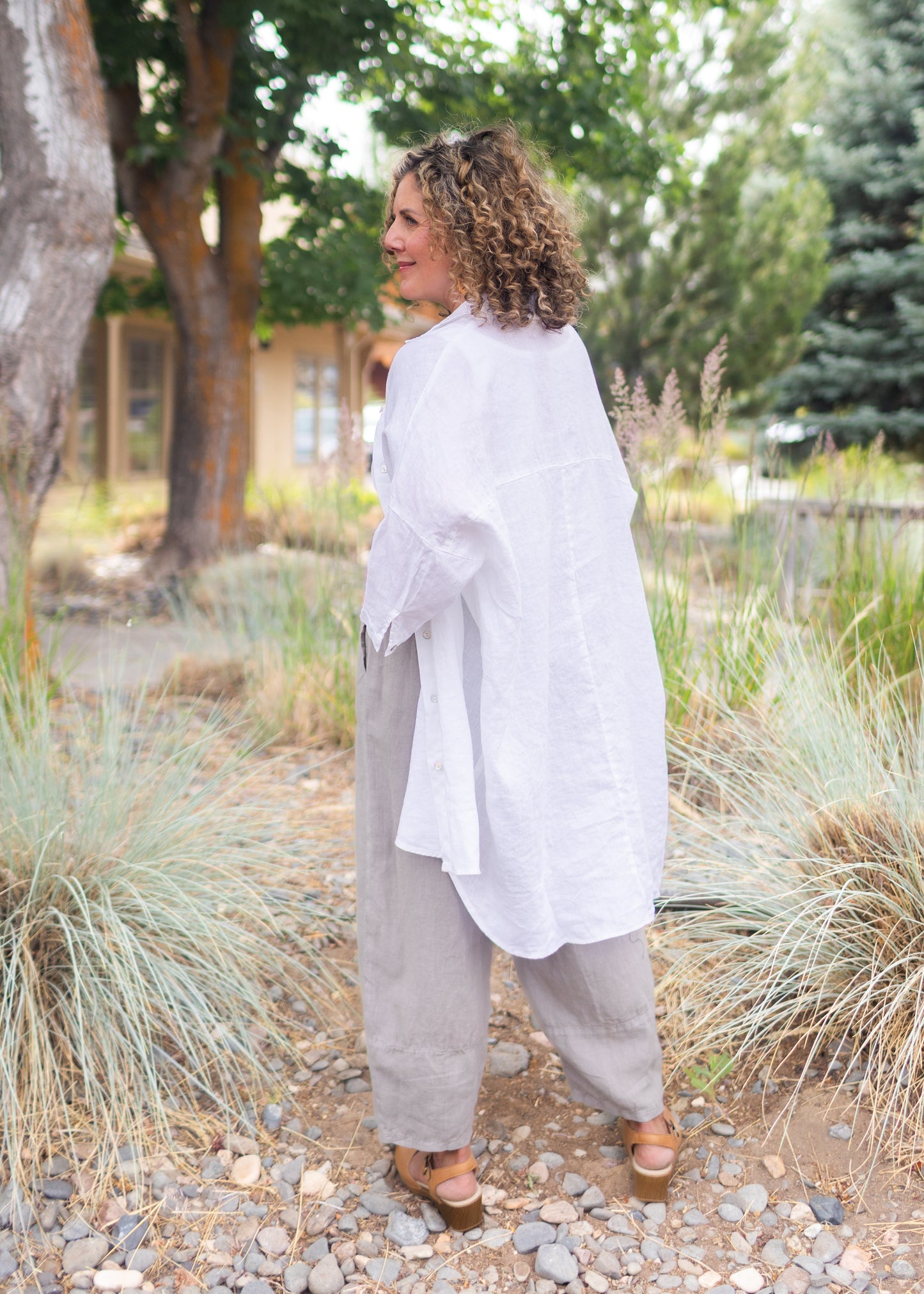 Hanky Linen One Size Shirt in White | Cut•Loose