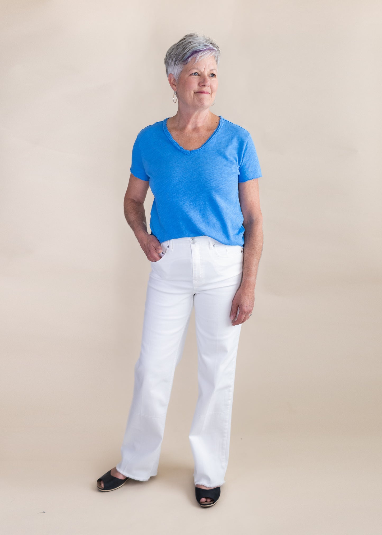 Holly Super High Straight in White | Dear John