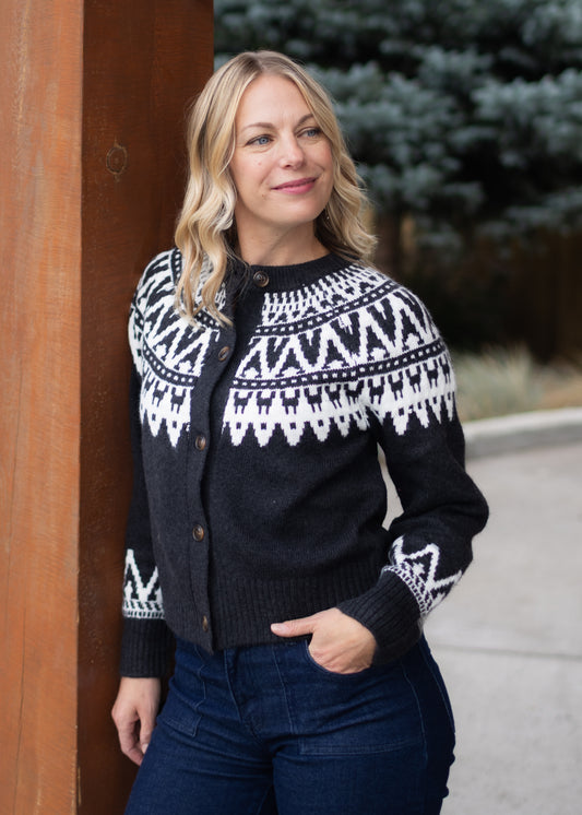 Fairisle Cardi in Ink | Sanctuary