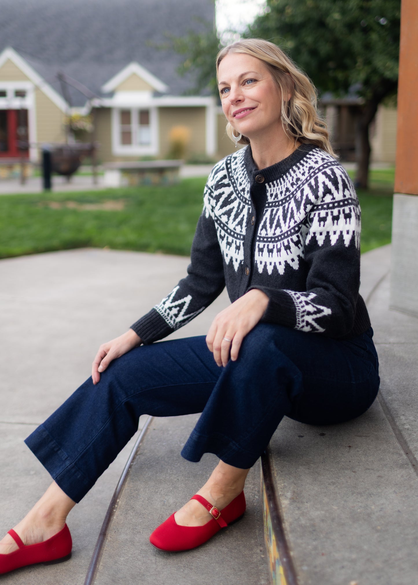 Fairisle Cardi in Ink | Sanctuary