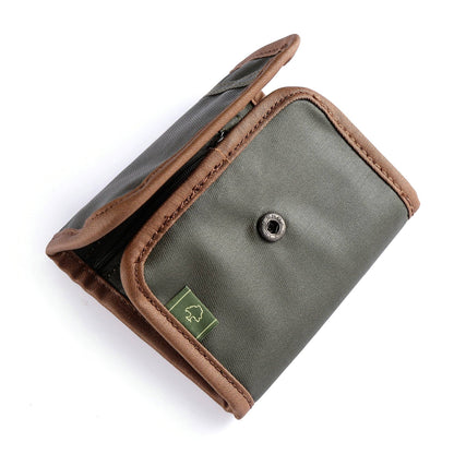 Coated Canvas Wallet in Army Green