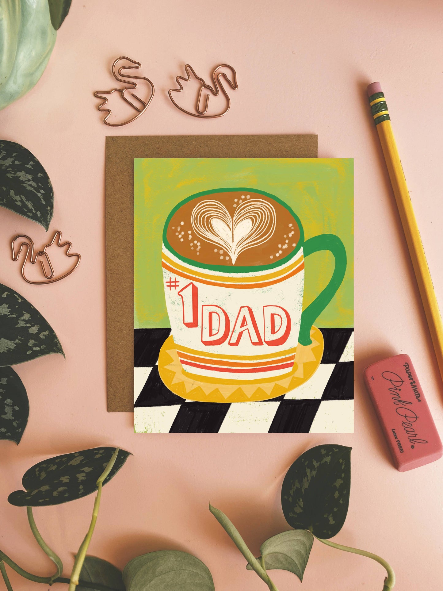 Number One Dad Coffee Card