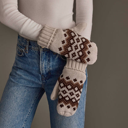 Taupe, Brown & Mocha Patterned Mittens