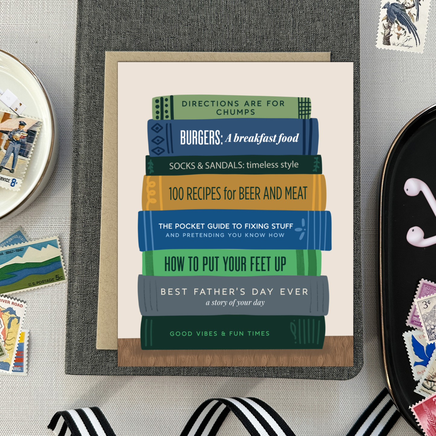 Dad Books Father's Day Card