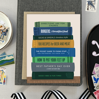 Dad Books Father's Day Card