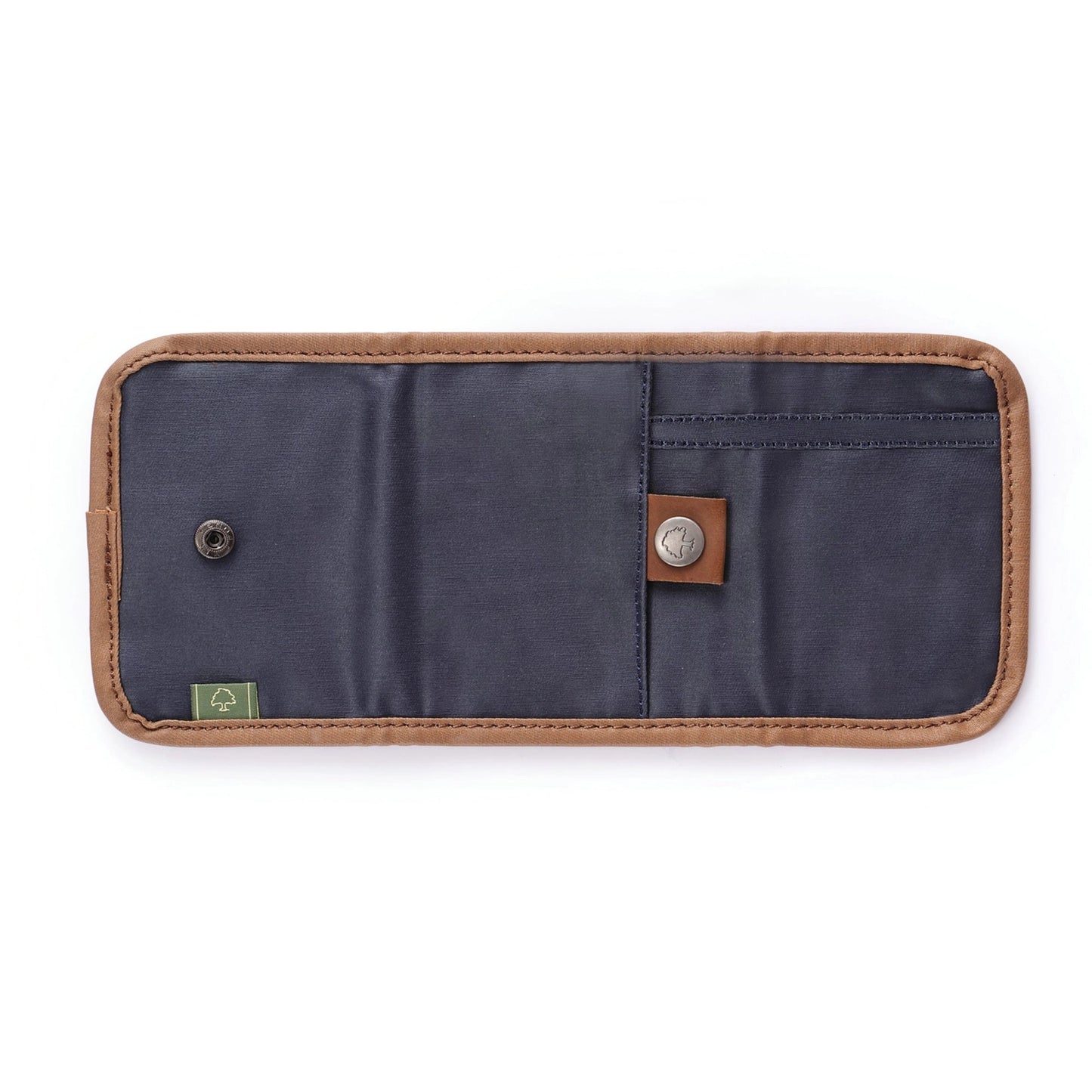 Coated Canvas Wallet in Navy