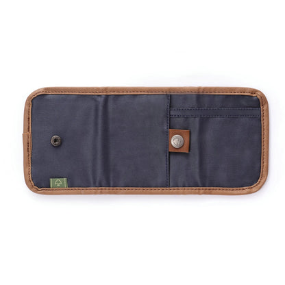 Coated Canvas Wallet in Navy