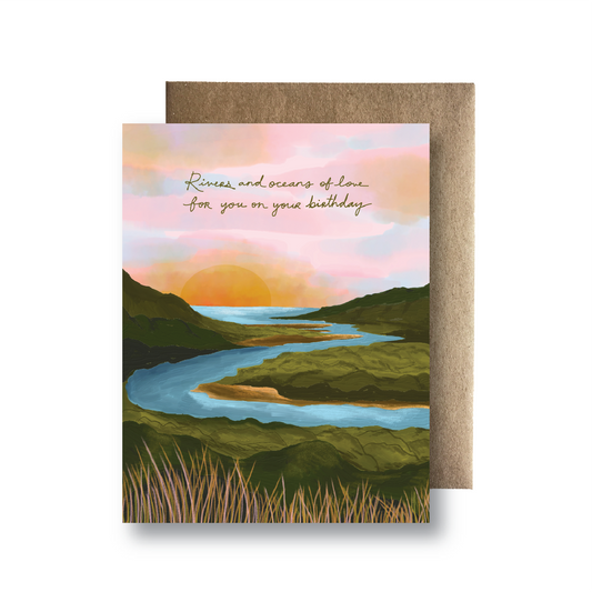 Rivers & Oceans Birthday Card