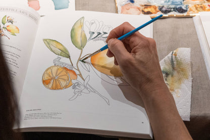 Flowers, Feathers, & Animals Watercolor Workbook