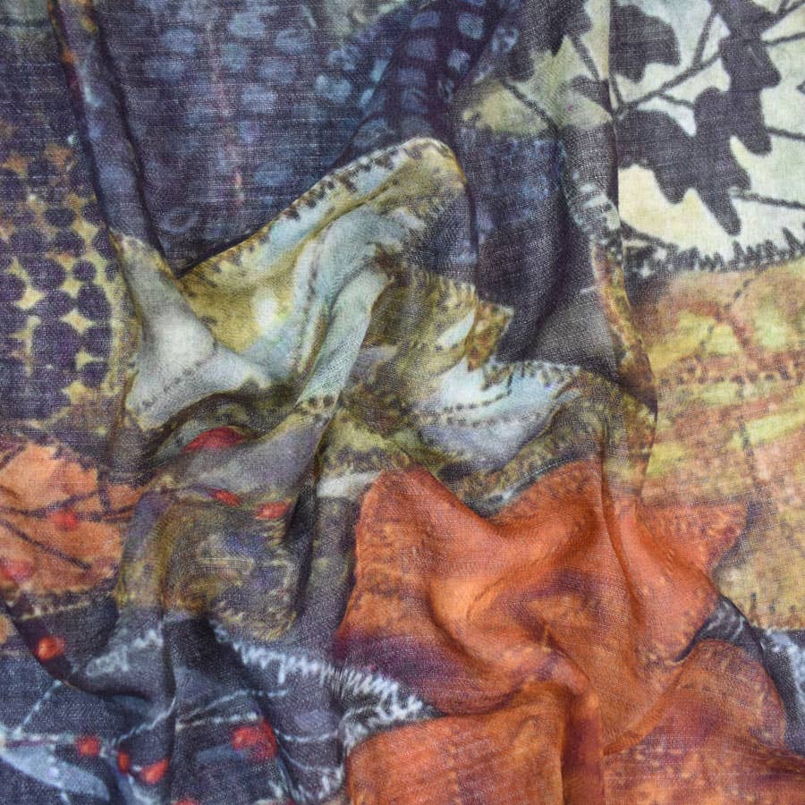 Montana Autumn Collage Scarf
