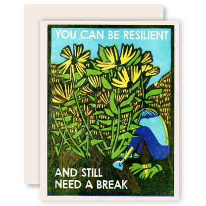 Resilient and Resting Encouragement Card