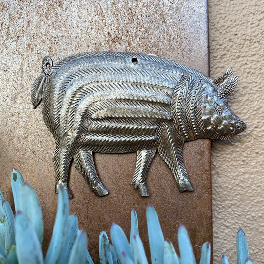 Metal Pig Wall Art