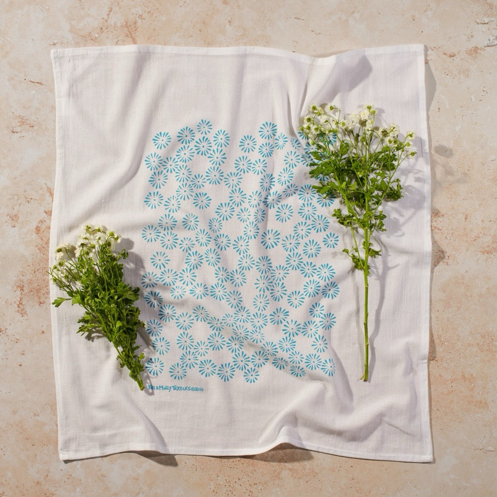 Daisies Flour Sack Tea Towel
