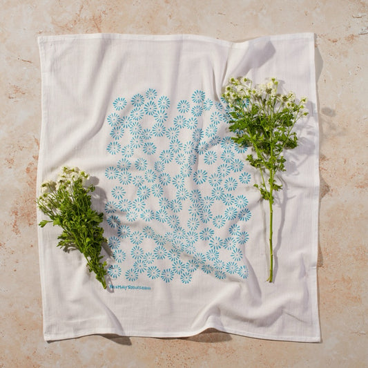 Daisies Flour Sack Tea Towel