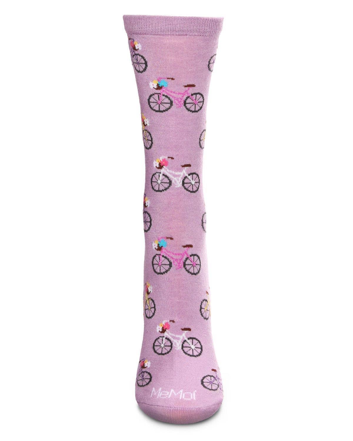 Lilac Bicycles Crew Socks