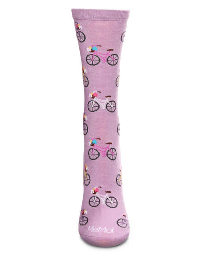 Lilac Bicycles Crew Socks