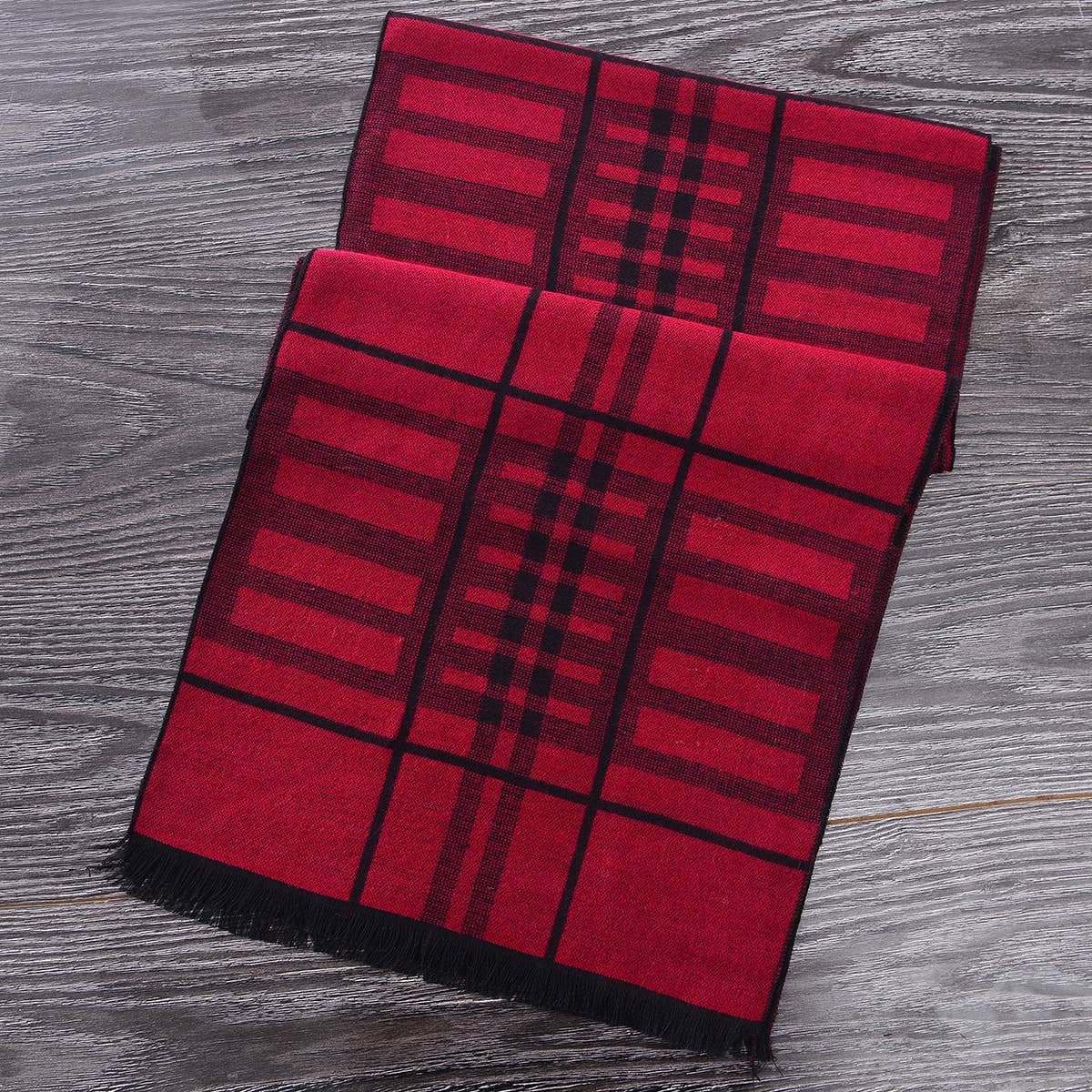 Heritage Plaid Scarf in Red & Black