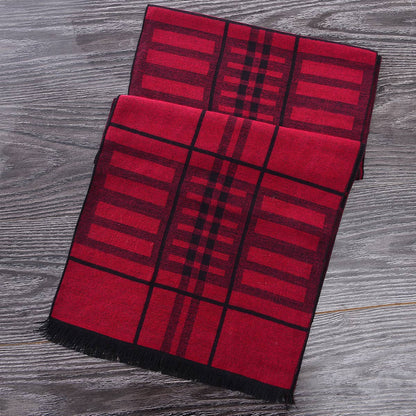 Heritage Plaid Scarf in Red & Black
