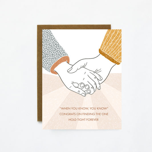 Hold Tight Forever Wedding and Engagement Card