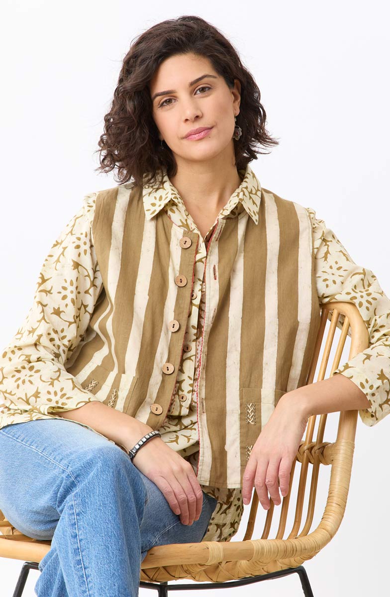 Afiza Reversible Boxy Vest